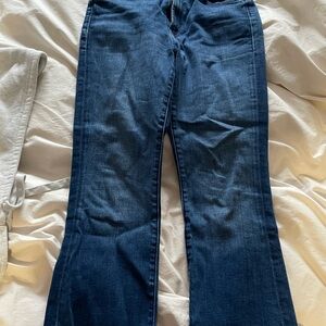 MOTHER ankle fray jeans